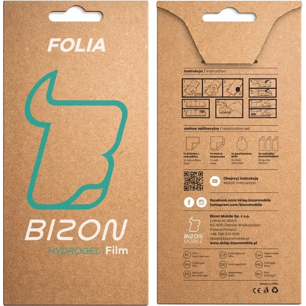 Folia hydrożelowa na ekran Bizon Film Hydrogel Front do Xiaomi Redmi Note 15 Pro 5G / 15 Pro+ Plus 5G / POCO M8 Pro 5G