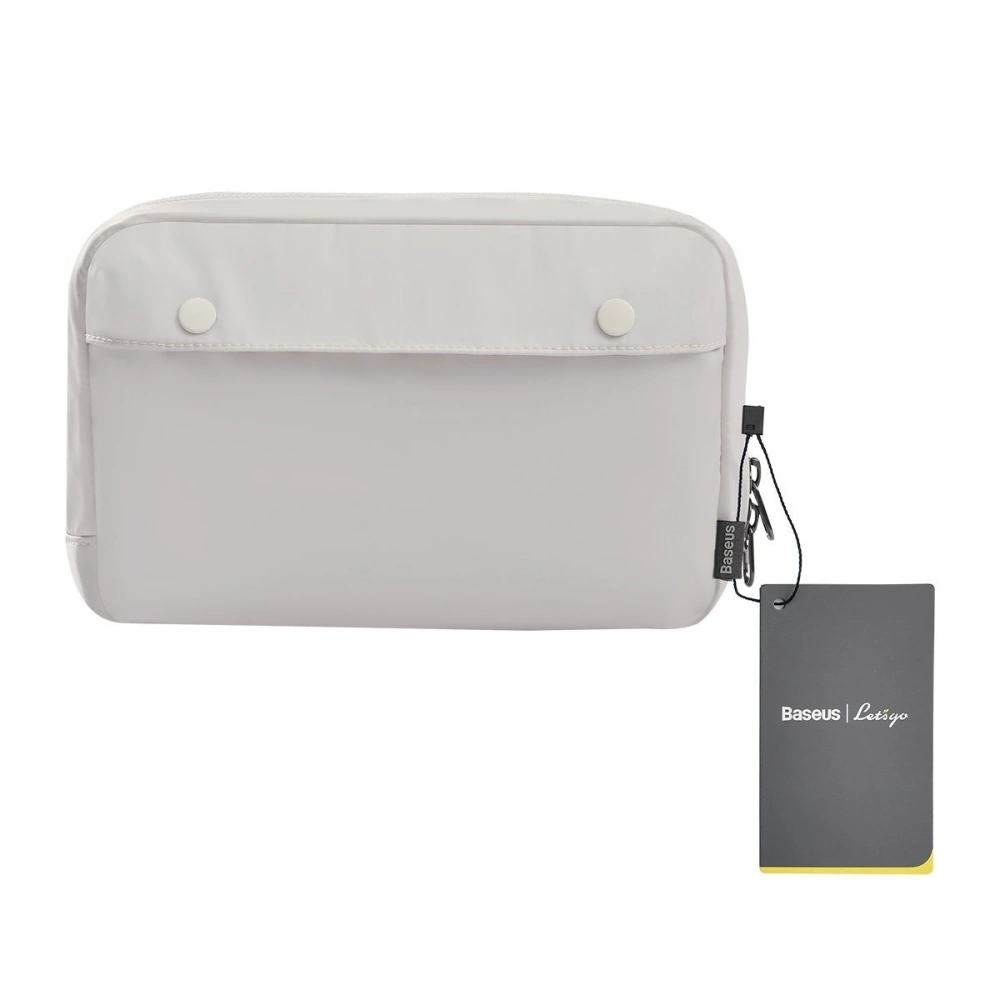 Etui Baseus Basics S na akcesoria, wstrząsoodporne, wodoodporne 220x140x60mm (białe)