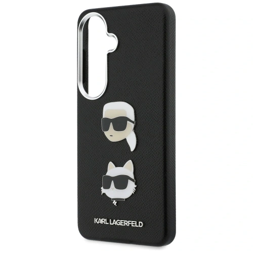 Etui Karl Lagerfeld Saffiano Double Heads Metal do Samsung Galaxy S26+ Plus czarny
