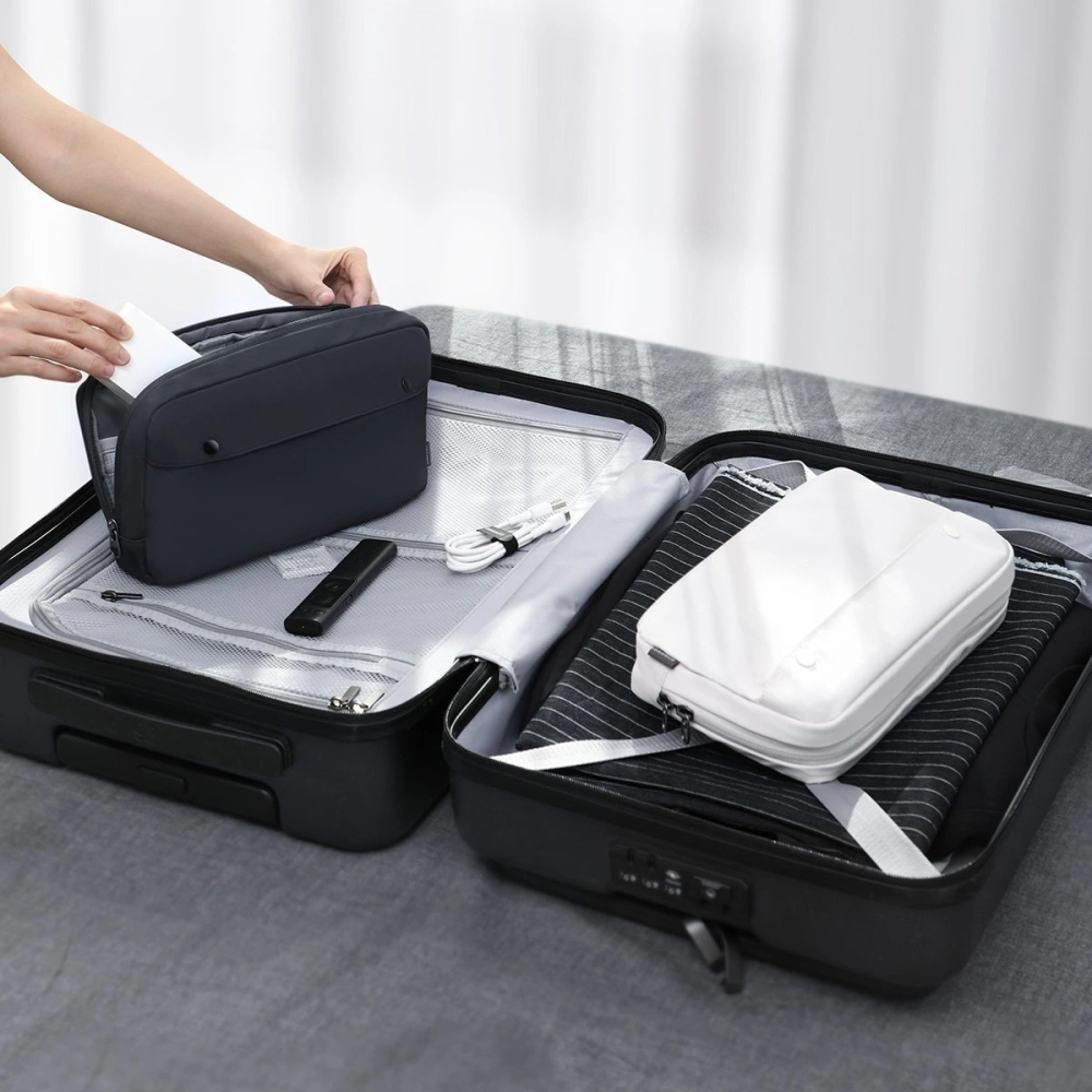 Etui Baseus Basics S na akcesoria, wstrząsoodporne, wodoodporne 220x140x60mm (białe)