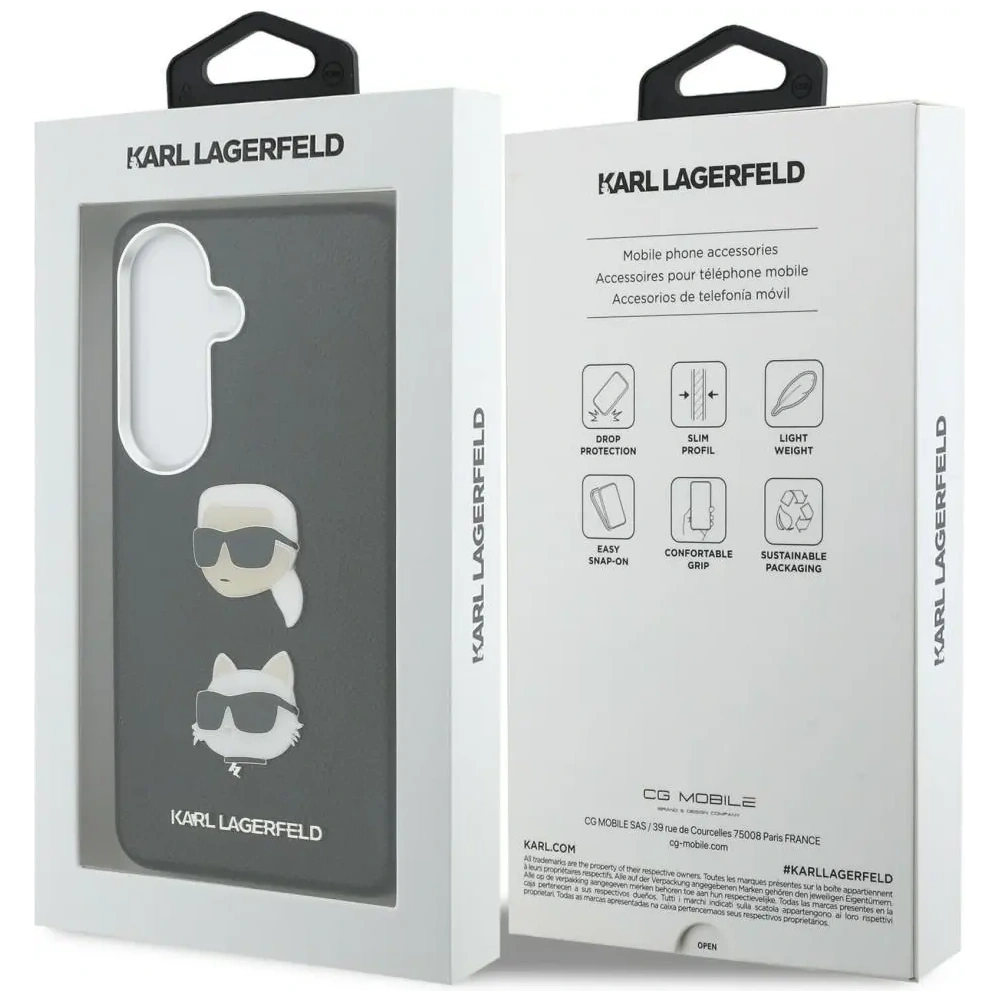 Etui Karl Lagerfeld Saffiano Double Heads Metal do Samsung Galaxy S26+ Plus czarny