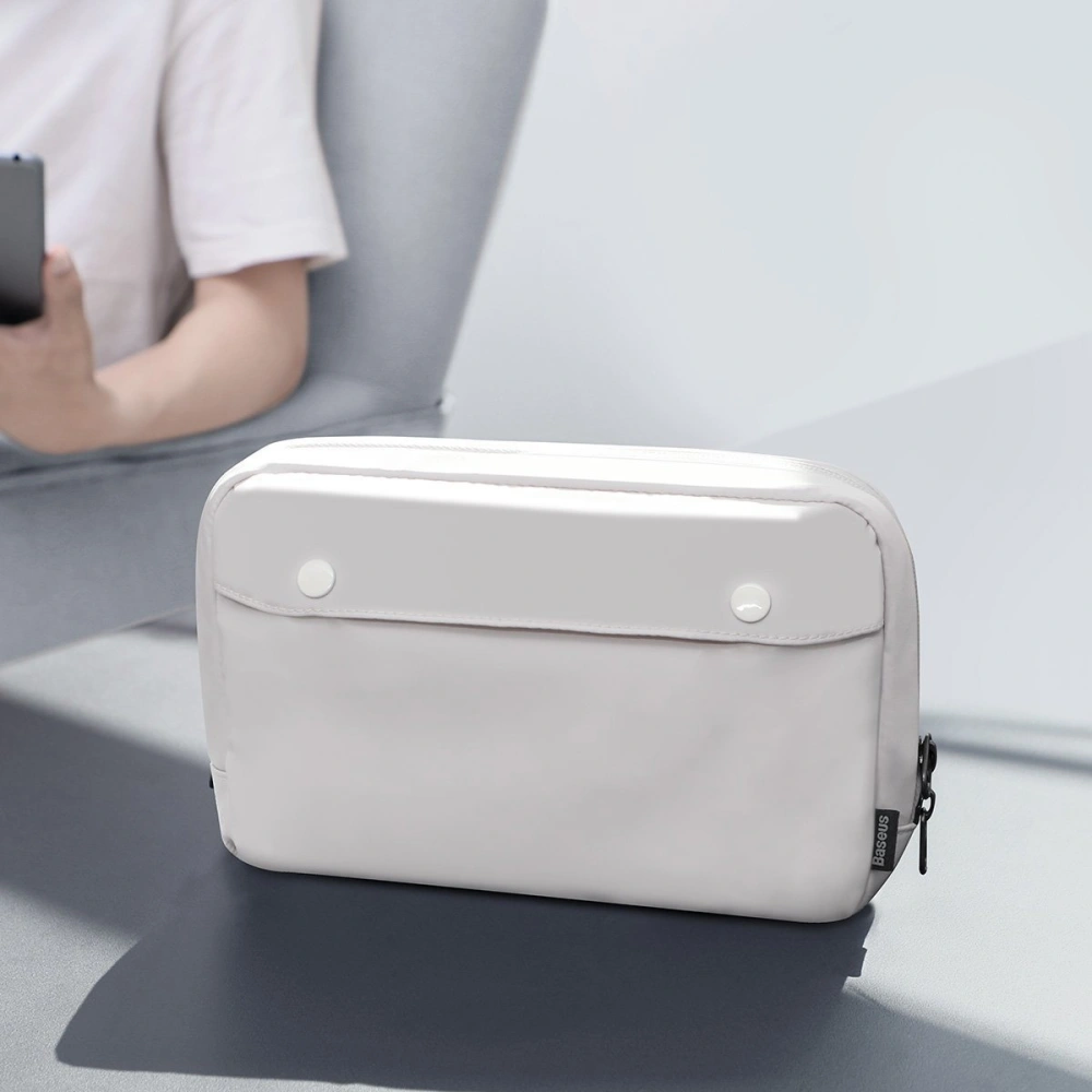 Etui Baseus Basics S na akcesoria, wstrząsoodporne, wodoodporne 220x140x60mm (białe)