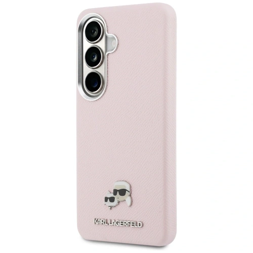 Etui Karl Lagerfeld Saffiano KC Metal Logo MagSafe do Samsung Galaxy S26+ Plus różowy