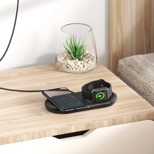 Kup Încărcător wireless inductiv 2 în 1 Baseus Planet, smartphone + Apple Watch, 24W (negru) - BSU1725BLK - {ean13} - Sklep Home Screen