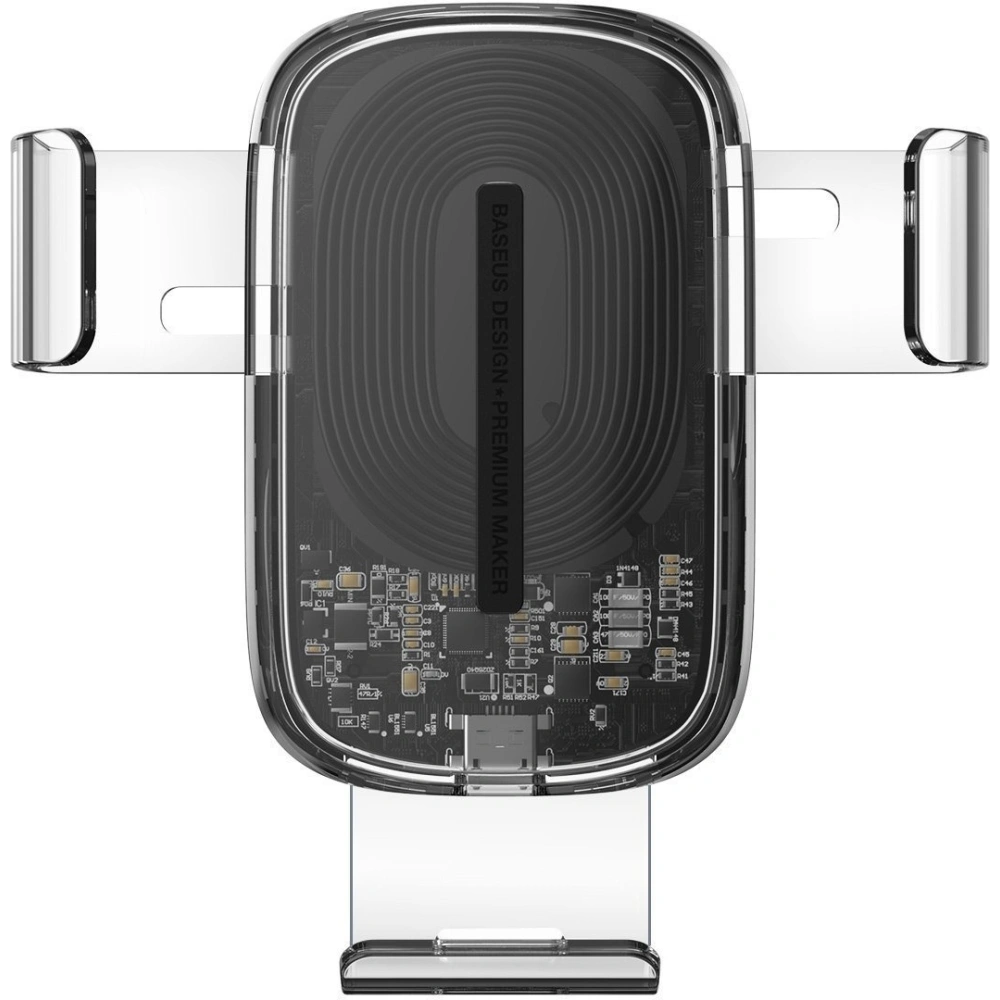 Uchwyt samochodowy grawitacyjny do telefonu Baseus Explore z ładowaniem bezprzewodowym 15W (przezroczysty)