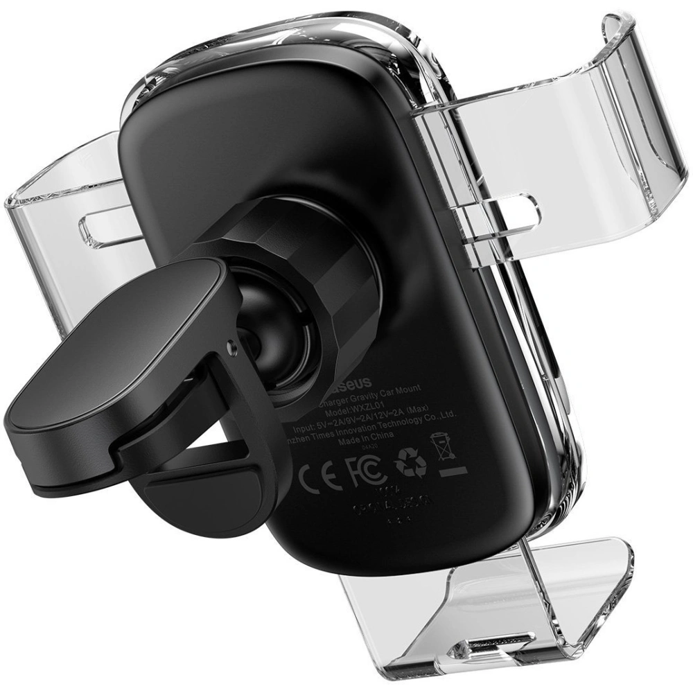 Uchwyt samochodowy grawitacyjny do telefonu Baseus Explore z ładowaniem bezprzewodowym 15W (przezroczysty)