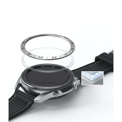 Buy Ringke Bezel Styling Samsung Galaxy Watch 3 45mm Stainless Steel Silver GW3-45-01 - RGK1247SSLV - {ean13} - Home Screen Store Europe