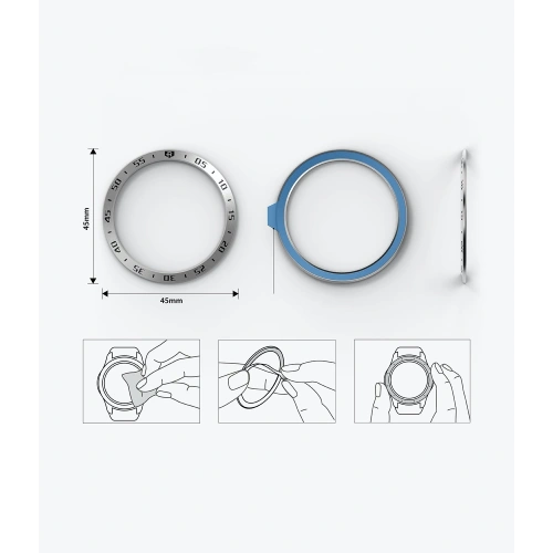 Buy Ringke Bezel Styling Samsung Galaxy Watch 3 45mm Stainless Steel Silver GW3-45-01 - RGK1247SSLV - {ean13} - Home Screen Store Europe