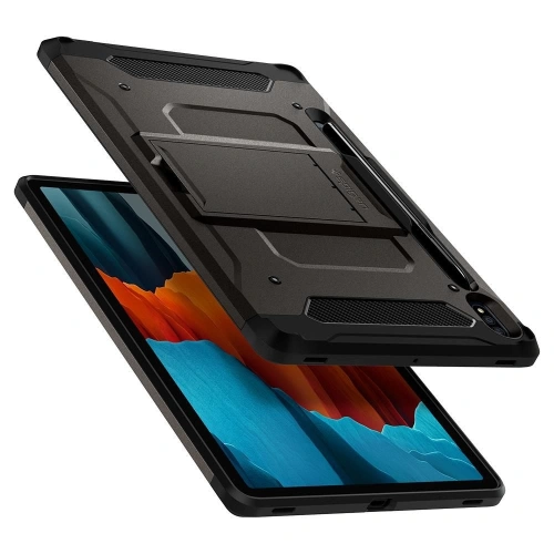 Kup Etui Spigen Tough Armor Pro Samsung Galaxy Tab S7/S8 Gunmetal - SPN1241GNM - {ean13} - Sklep Home Screen