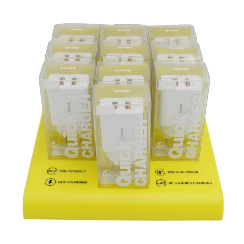 Zestaw szybkiej ładowarki sieciowej Baseus Speed Mini, PD + QC 3.0 18W (biała) 10 szt.