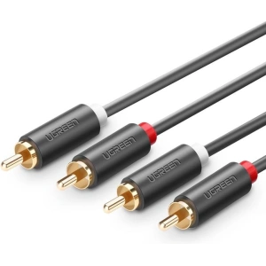 Przewód 2RCA (Cinch) do 2RCA (Cinch) UGREEN 5m (czarny)