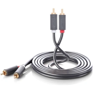 Przewód 2RCA (Cinch) do 2RCA (Cinch) UGREEN 5m (czarny)