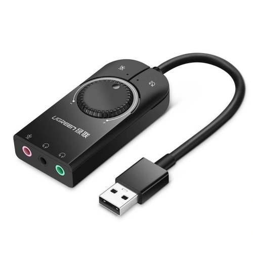 Kup Externí zvuková karta USB UGREEN 15cm (černá) - UGR473BLK - {ean13} - Sklep Home Screen