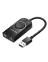 Externí zvuková karta USB UGREEN 15cm (černá)