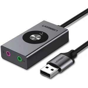 Zewnętrzna karta dźwiękowa USB UGREEN 7.1 1m (srebrny)