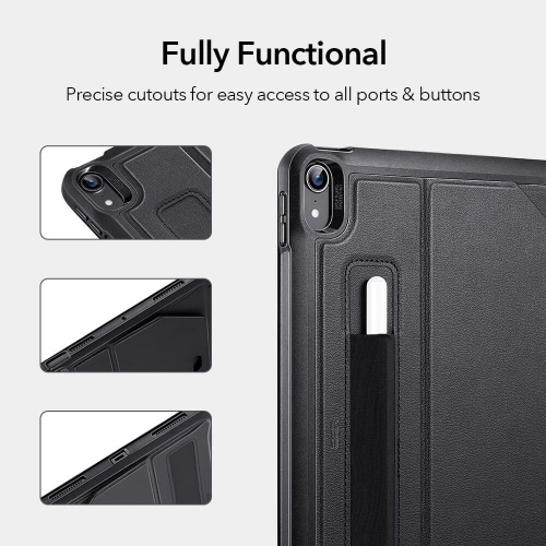 Kup Etui ESR Sentry Stand Apple iPad Air 10.9 2020/2022 (4. a 5. generace) / iPad Air 11 2024 (6. generace) Černá - ESR207BLK - {ean13} - Sklep Home Screen