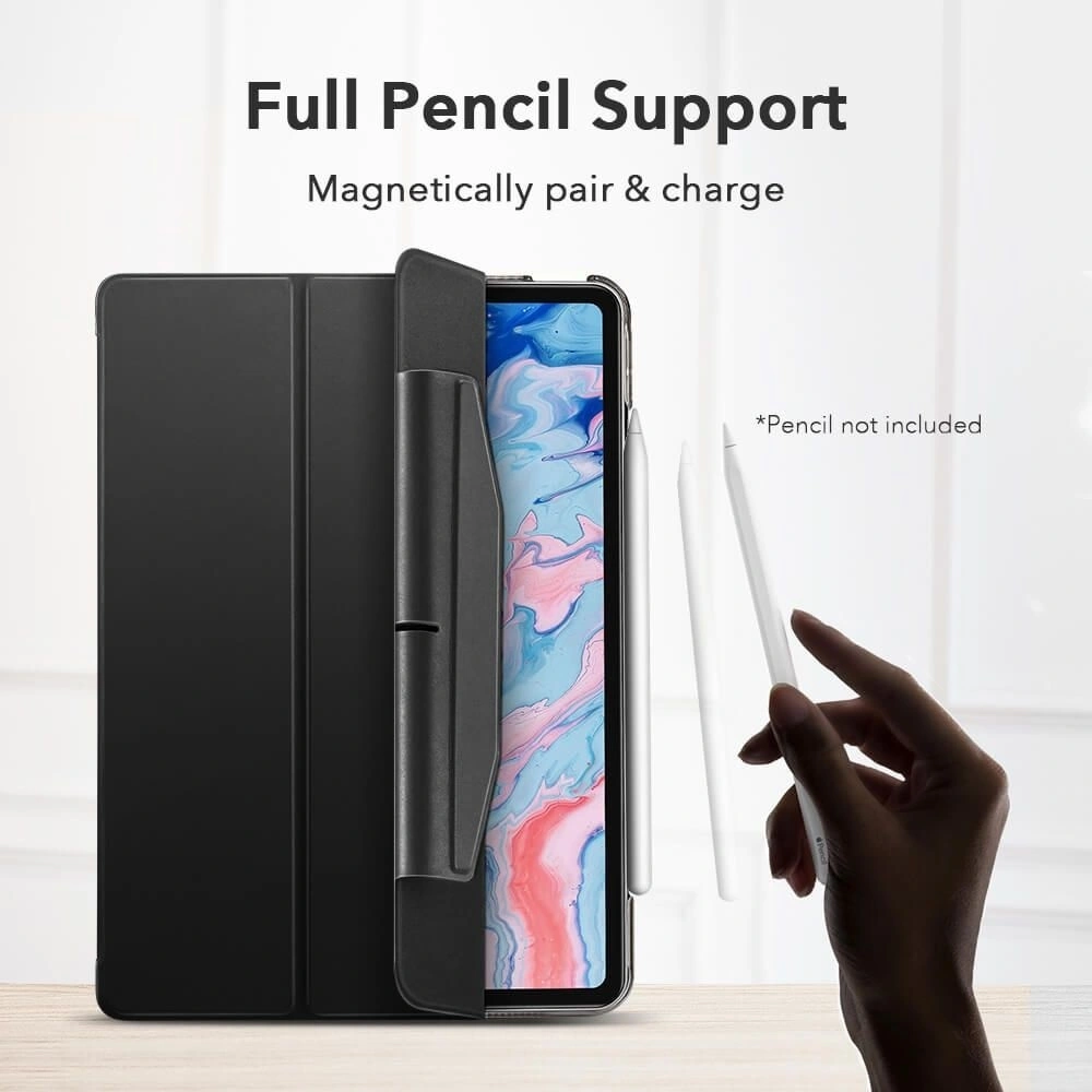 Etui ESR Ascend Trifold Apple iPad Air 10.9 2020/2022 (4. i 5. generacji) / iPad Air 11 2024 (6. generacji) Jelly Black