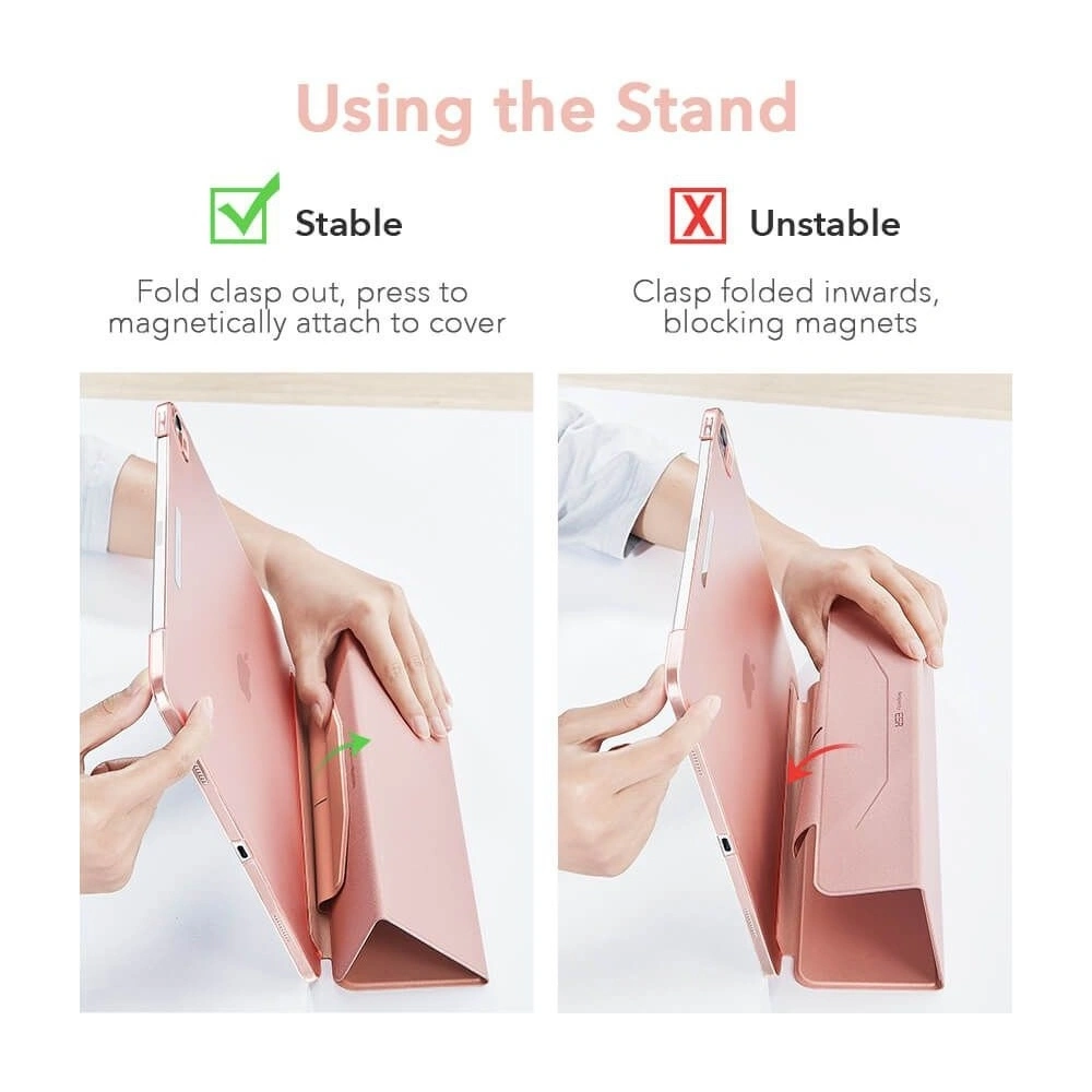 Etui ESR Ascend Trifold Apple iPad Air 10.9 2020/2022 (4. i 5. generacji) / iPad Air 11 2024 (6. generacji) Jelly Black