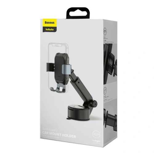 Buy Gravity car mount for Baseus Tank phone with suction cup (black) - BSU1742BLK - {ean13} - Home Screen Store Europe