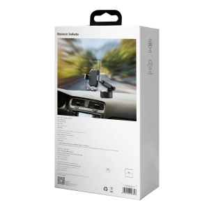 Buy Gravity car mount for Baseus Tank phone with suction cup (black) - BSU1742BLK - {ean13} - Home Screen Store Europe
