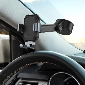 Buy Gravity car mount for Baseus Tank phone with suction cup (black) - BSU1742BLK - {ean13} - Home Screen Store Europe