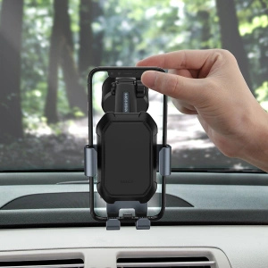 Buy Gravity car mount for Baseus Tank phone with suction cup (black) - BSU1742BLK - {ean13} - Home Screen Store Europe