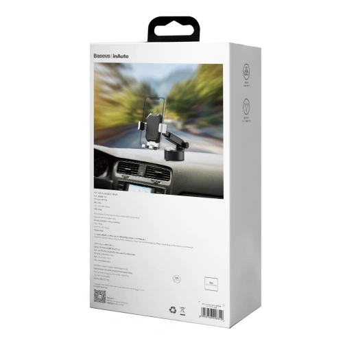 Buy Gravity car mount for Baseus Tank phone with suction cup (silver) - BSU1743SLV - {ean13} - Home Screen Store Europe