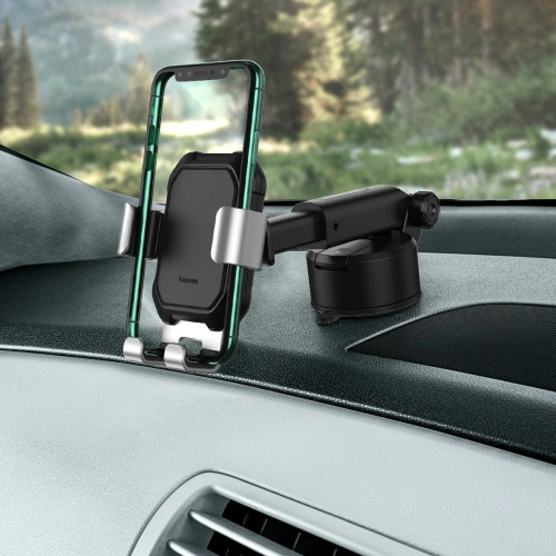 Buy Gravity car mount for Baseus Tank phone with suction cup (silver) - BSU1743SLV - {ean13} - Home Screen Store Europe