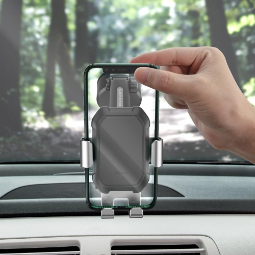 Buy Gravity car mount for Baseus Tank phone with suction cup (silver) - BSU1743SLV - {ean13} - Home Screen Store Europe