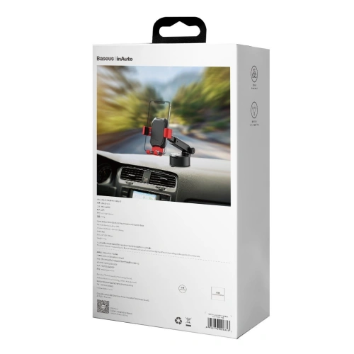 Buy Gravity car mount for Baseus Tank phone with suction cup (red) - BSU1744RED - {ean13} - Home Screen Store Europe
