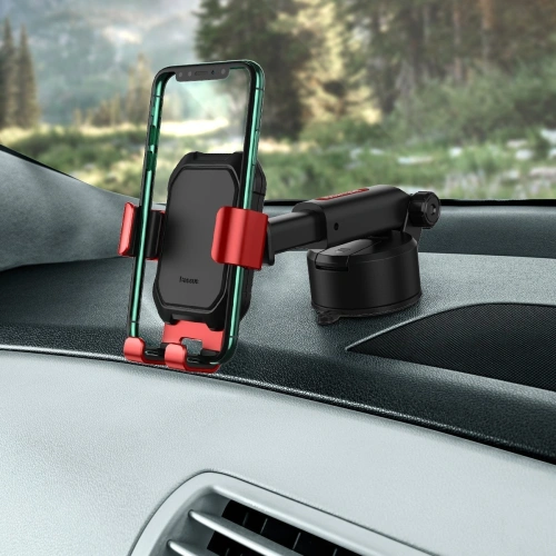 Buy Gravity car mount for Baseus Tank phone with suction cup (red) - BSU1744RED - {ean13} - Home Screen Store Europe