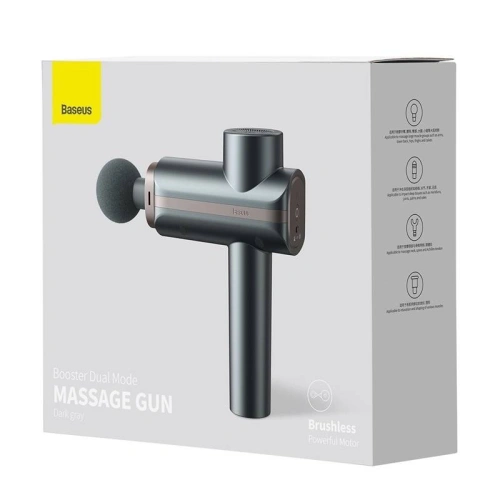 Buy Baseus Booser Dual Mode Gun vibrating massager for muscles (grey) - BSU1745GRY - {ean13} - Home Screen Store Europe