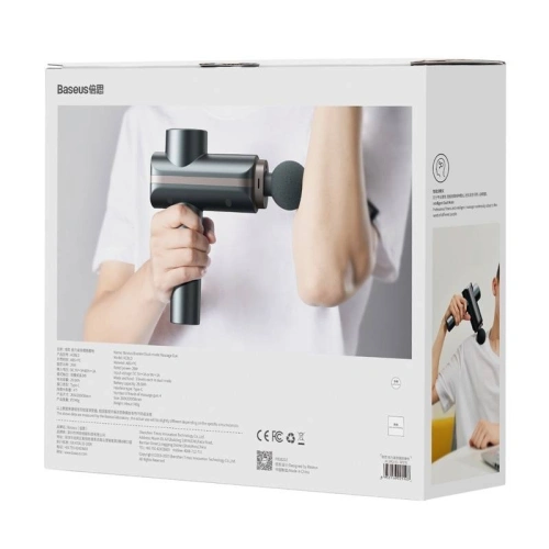 Buy Baseus Booser Dual Mode Gun vibrating massager for muscles (grey) - BSU1745GRY - {ean13} - Home Screen Store Europe