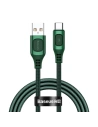USB-C gyors töltő kábel Baseus Flash, QC 3.0, Huawei SCP, Samsung AFC, 5A, 1m (zöld)