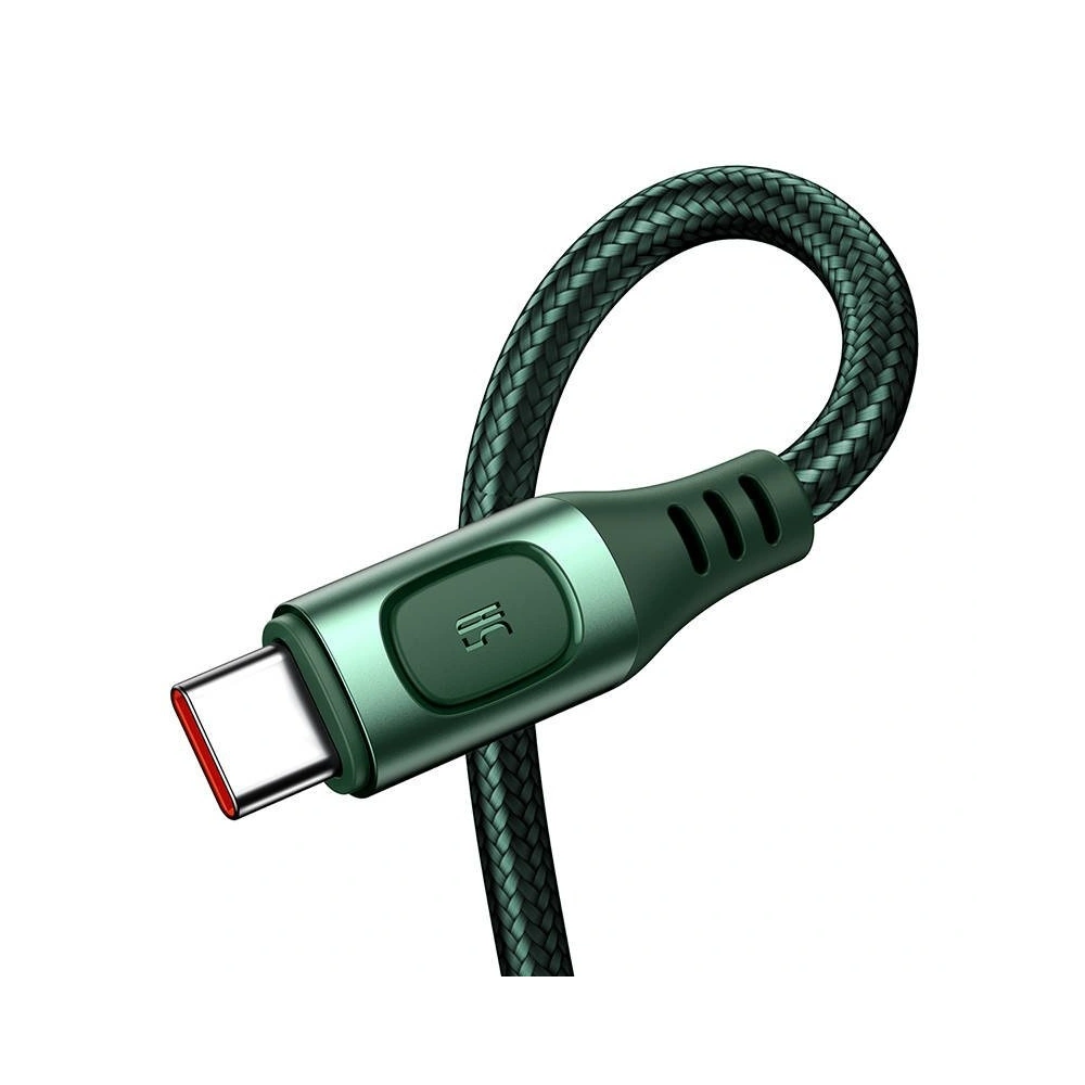 Kabel szybkiego ładowania USB-C Baseus Flash, QC 3.0, Huawei SCP, Samsung AFC, 5A, 1m (zielony)
