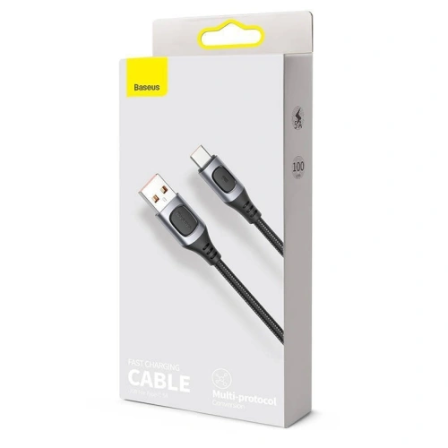 Kup Baseus Samsung USB-C Schnellladekabel Flash, QC 3.0, Huawei SCP, AFC, 5A, 1m (grau) - BSU1747GRY - {ean13} - Sklep Home Screen