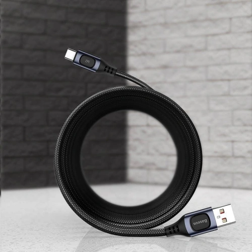 Kup USB-C gyors töltő kábel Baseus Flash, QC 3.0, Huawei SCP, Samsung AFC, 5A, 1m (szürke) - BSU1747GRY - {ean13} - Sklep Home Screen