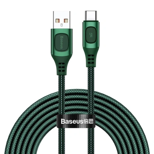 Kup Kabel rychlého nabíjení USB-C Baseus Flash, QC 3.0, Huawei SCP, Samsung AFC, 5A, 2m (zelený) - BSU1748GRN - {ean13} - Sklep Home Screen
