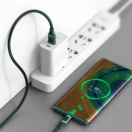 Kup Kabel szybkiego ładowania USB-C Baseus Flash, QC 3.0, Huawei SCP, Samsung AFC, 5A, 2m (zielony) - BSU1748GRN - {ean13} - Sklep Home Screen