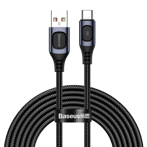 Buy Quick Charge USB-C Baseus Flash, QC 3.0, Huawei SCP, Samsung AFC, 5A, 2m (grey) - BSU1749GRY - {ean13} - Home Screen Store Europe
