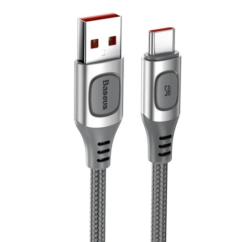 Kup Kabel rychlého nabíjení USB-C Baseus Flash, QC 3.0, Huawei SCP, Samsung AFC, 5A, 2m (stříbrný) - BSU1750SLV - {ean13} - Sklep Home Screen