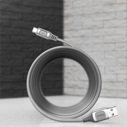 Kup Kabel rychlého nabíjení USB-C Baseus Flash, QC 3.0, Huawei SCP, Samsung AFC, 5A, 2m (stříbrný) - BSU1750SLV - {ean13} - Sklep Home Screen