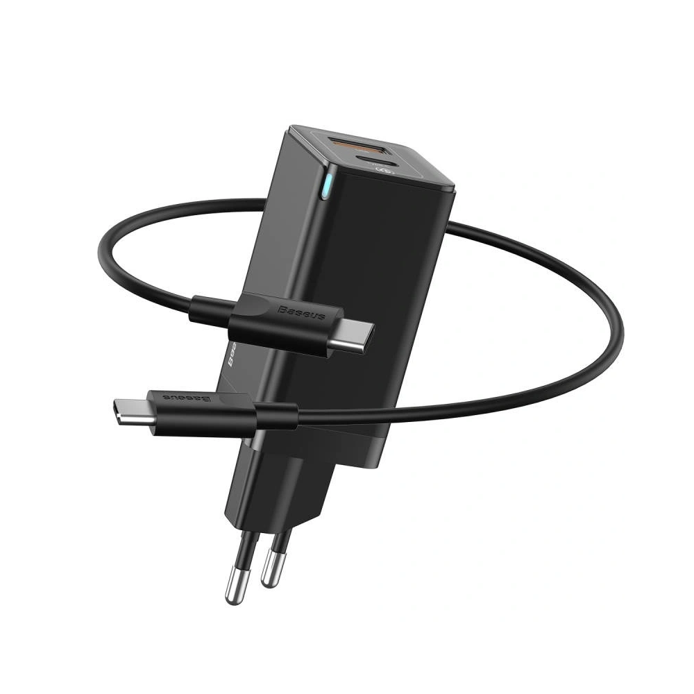 Ładowarka sieciowa Baseus GaN2 C+U, 45W, EU (czarna)