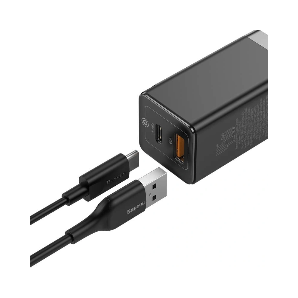 Ładowarka sieciowa Baseus GaN2 C+U, 45W, EU (czarna)