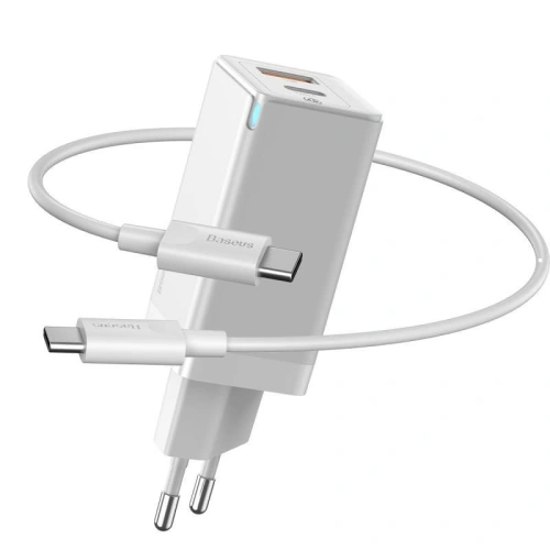 Kup Baseus Ladegerät GaN2 C+U, 45W, EU (weiß) - BSU1755WHT - {ean13} - Sklep Home Screen