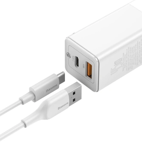 Kup Nabíječka Baseus GaN2 C+U, 45W, EU (bílá) - BSU1755WHT - {ean13} - Sklep Home Screen