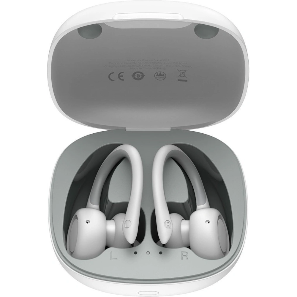 Bezprzewodowe słuchawki Baseus Encok W17 TWS, Bluetooth 5.0 (białe)
