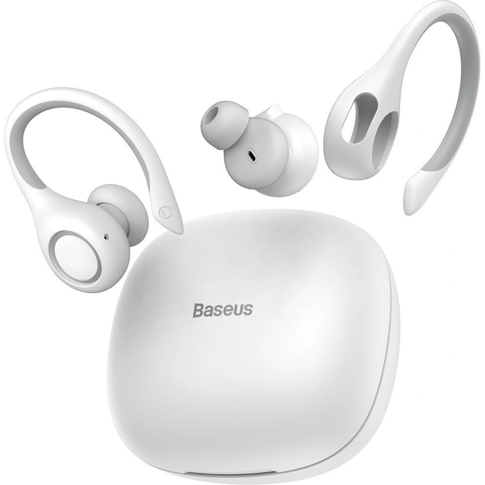 Bezprzewodowe słuchawki Baseus Encok W17 TWS, Bluetooth 5.0 (białe)