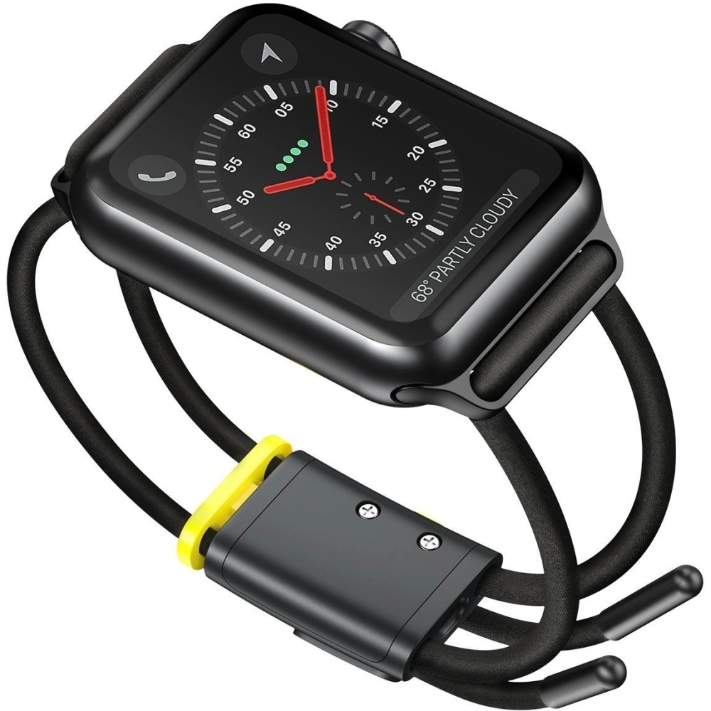 Pasek Baseus Lets Go do Apple Watch 4/5/6/7/SE/8/9/10 40/41/42mm (szaro-żółty)