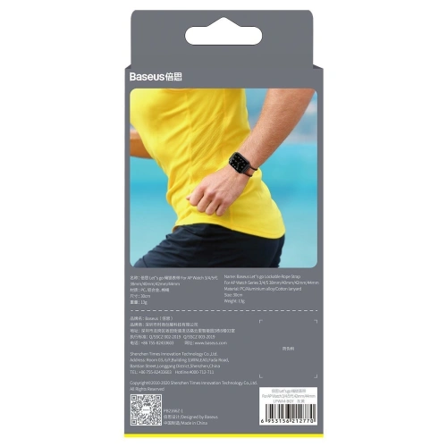 Kup Pasek Baseus Lets Go do Apple Watch 4/5/6/7/SE/8/9/10 40/41/42mm (szaro-żółty) - BSU1762GRYYEL - {ean13} - Sklep Home Screen